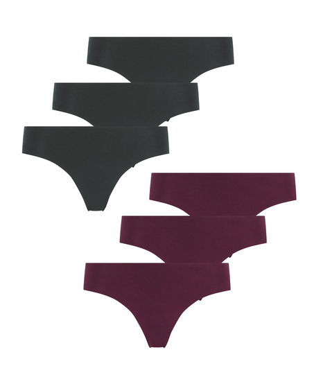 6-pack invisible cotton Brazilian, Blue