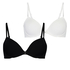 2-Pack Padded Underwired Bra, Black