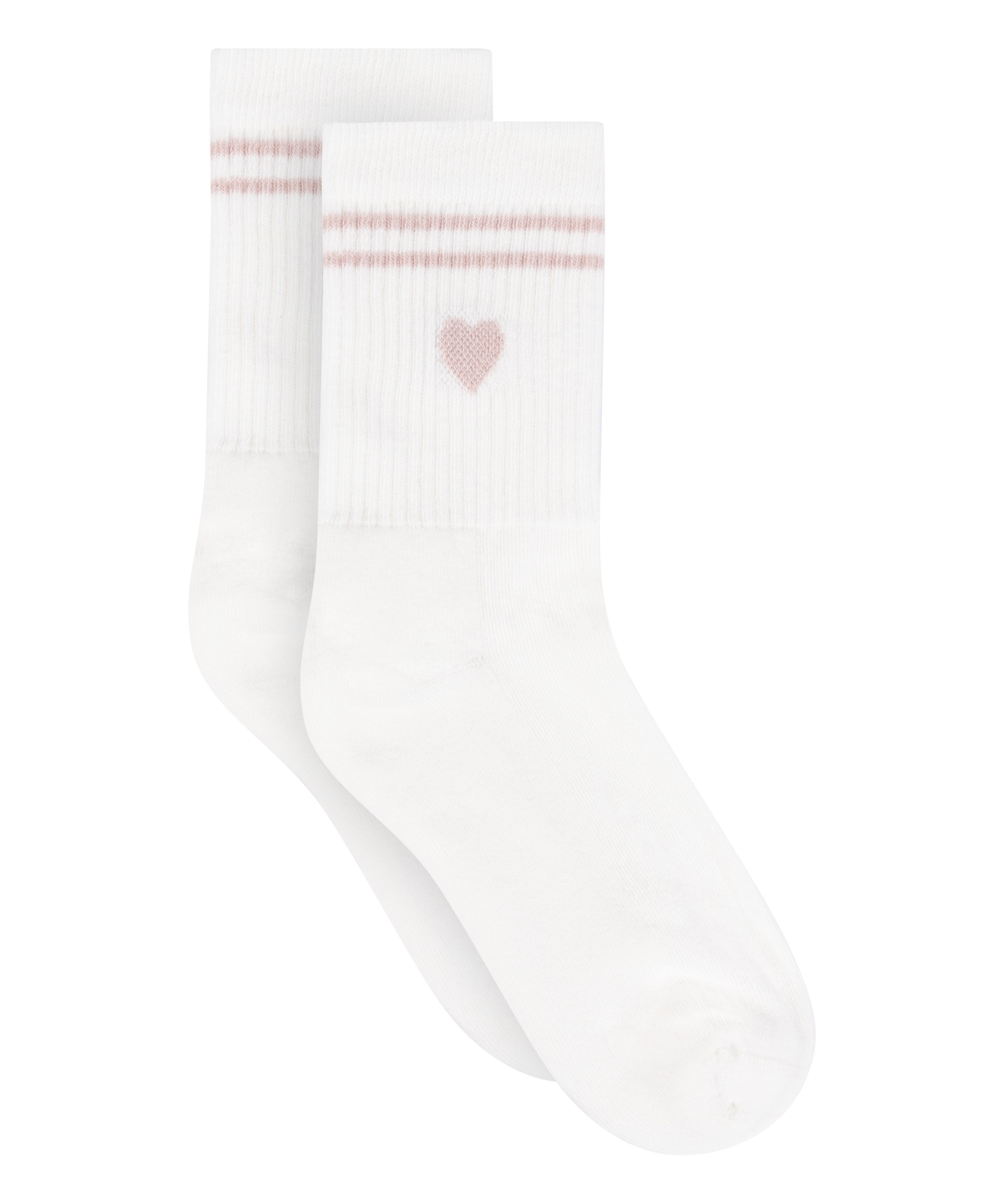 Cotton Crew Socks, White, main