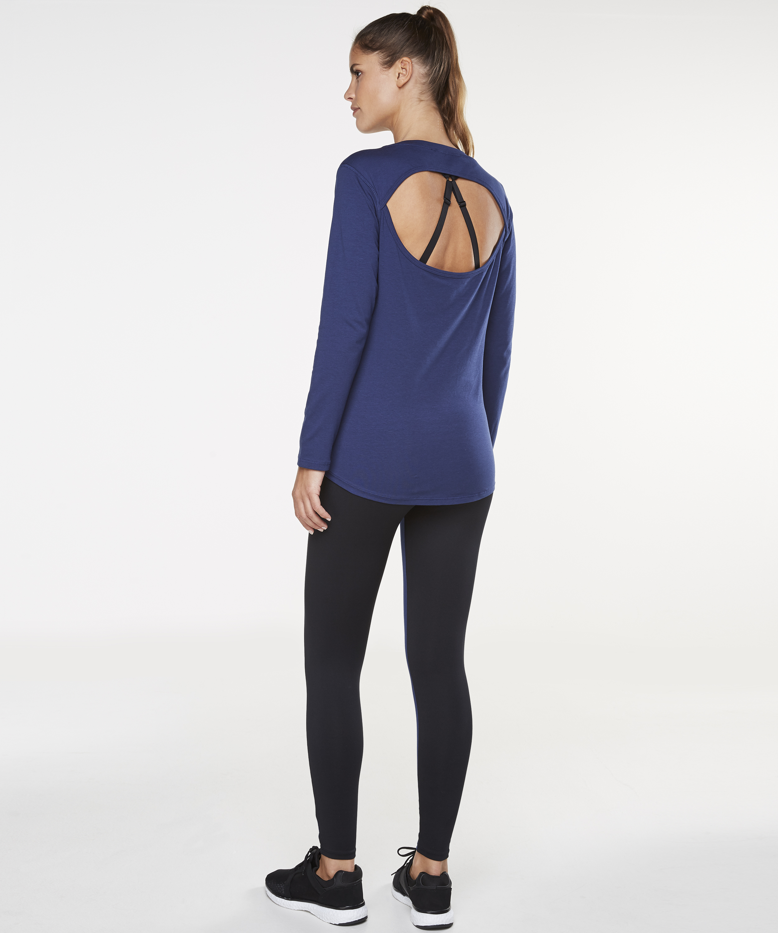 HKMX Strappy Basic Long-Sleeved Sports Top, Blue, main