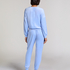 Velours Jogging Pants, Blue