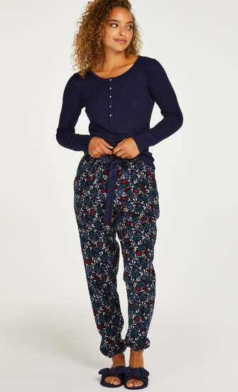 Flannel Pyjama Pants, Blue