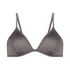 Luna Triangle Bikini Top, Gray