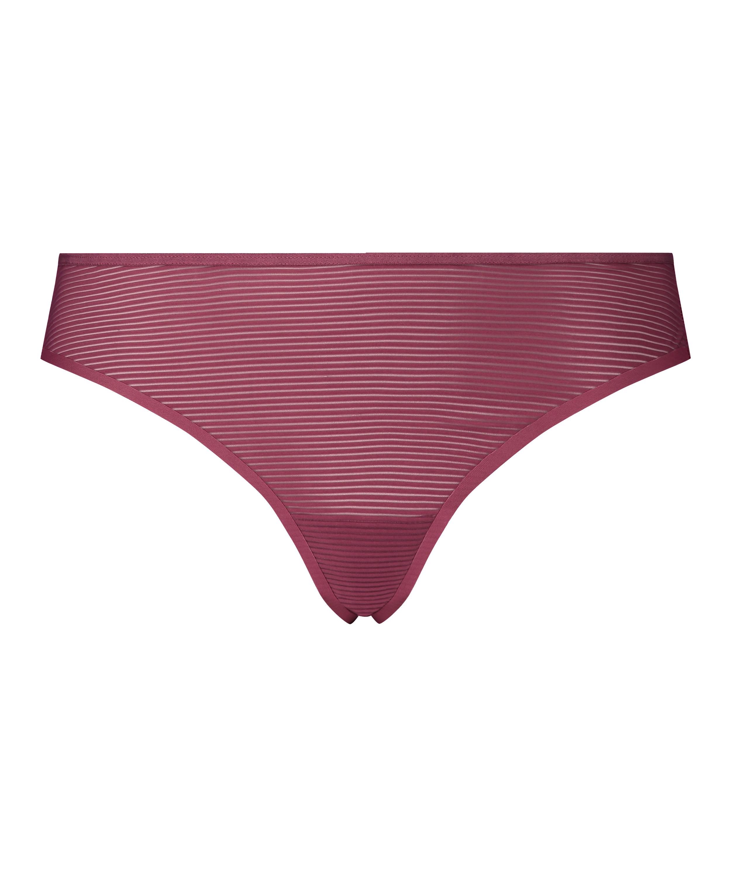 Invisible thong Stripe mesh, Red, main