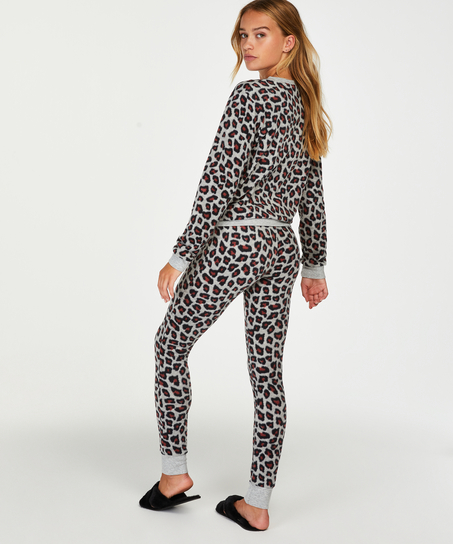 Micro Fleece Leggings, Gray