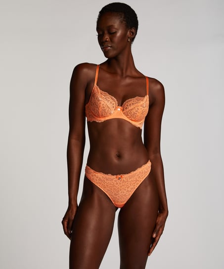 Marine Non-Padded Underwired Bra, Orange
