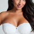 Marine Padded Underwired Strapless Bra, White