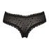 V-shaped Brazilian knickers mesh, Black