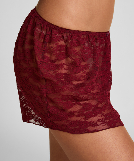 Short Allover Lace, Red
