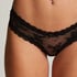 V-shaped Brazilian knickers mesh, Black
