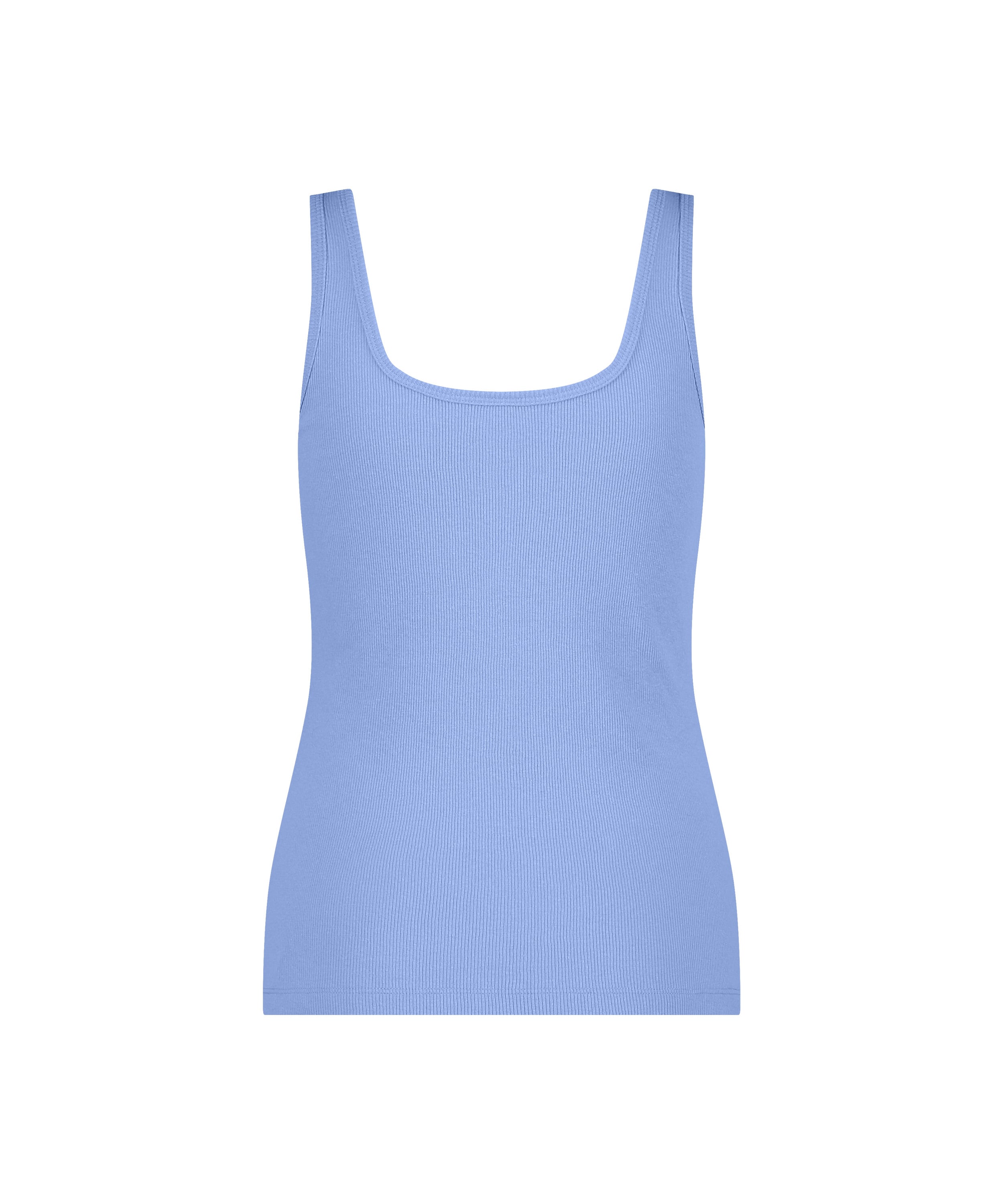 Ribbed Lace Singlet, Blue, main