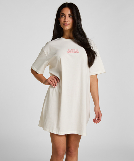 Roundneck Nightshirt, White