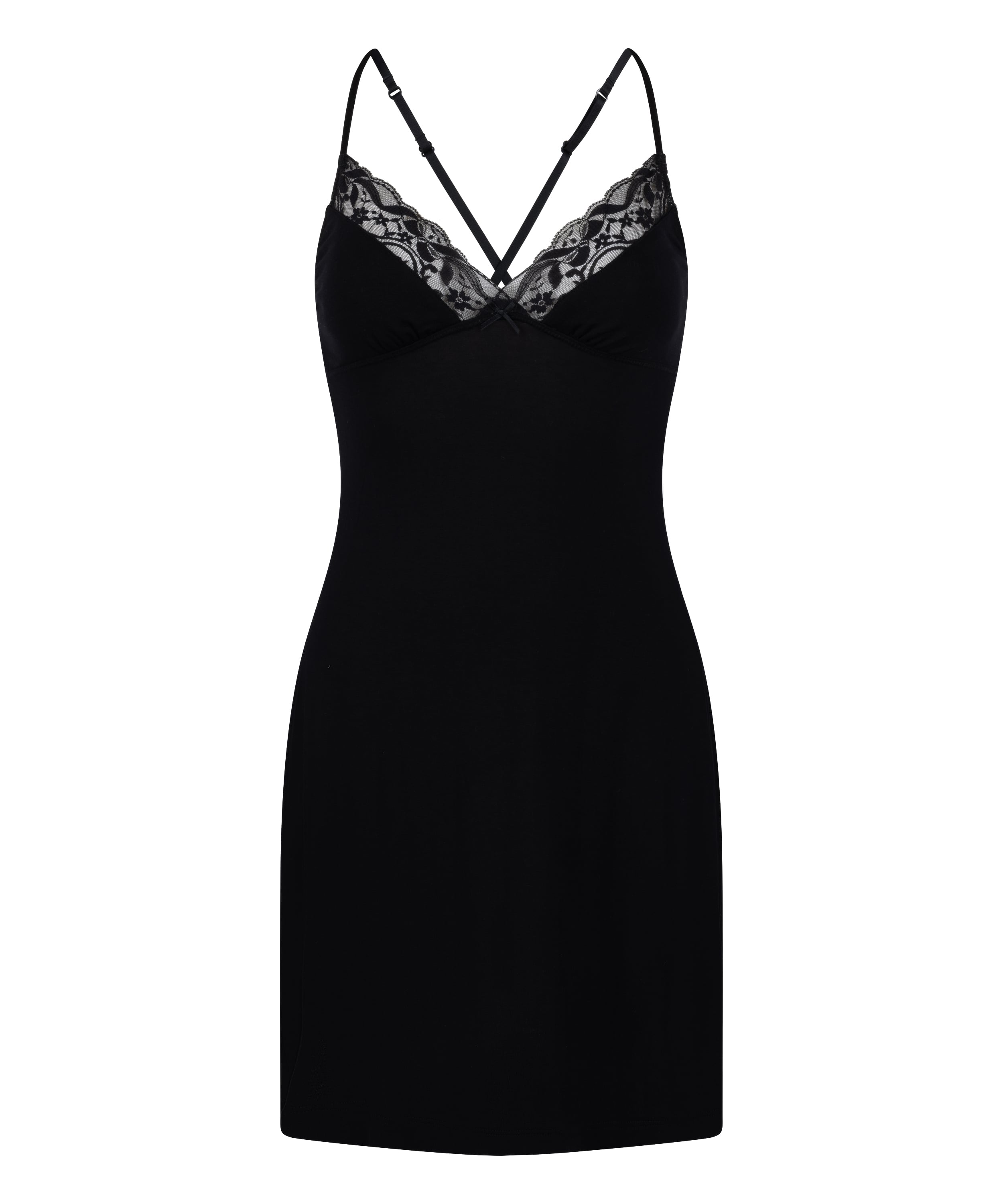 Jersey Slipdress, Black, main