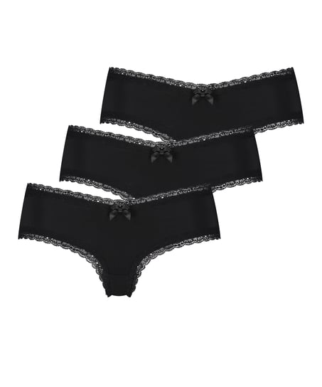3-Pack London Brazilian, Black