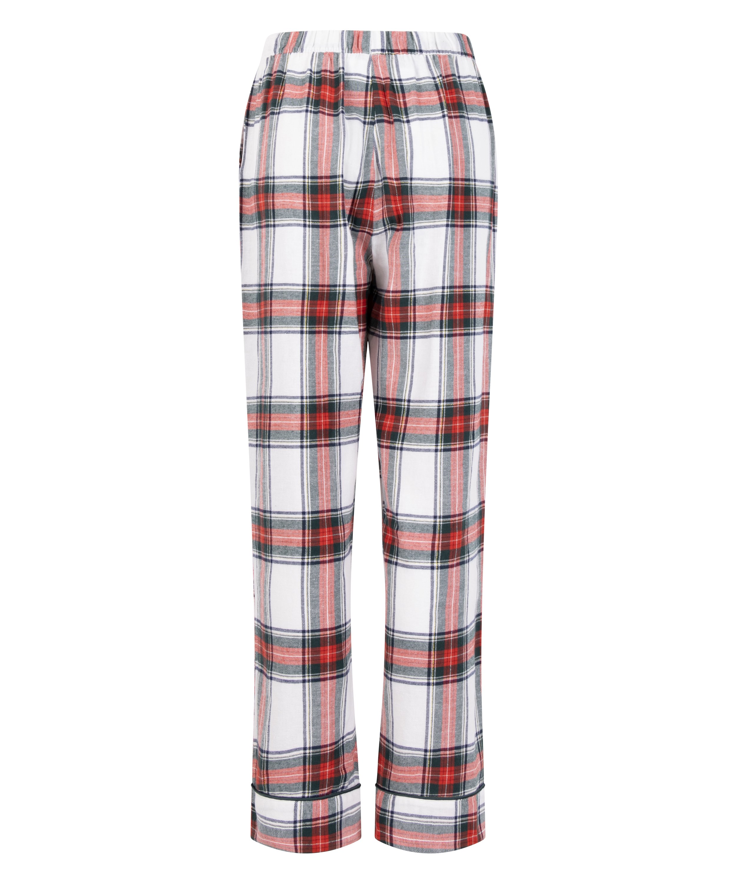 Flannel Pyjama Pants, White, main