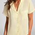 Satin Short-Sleeved Jacket, Yellow