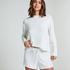 Rib Shorts, White