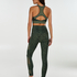 HKMX High waisted sport legging print, Green
