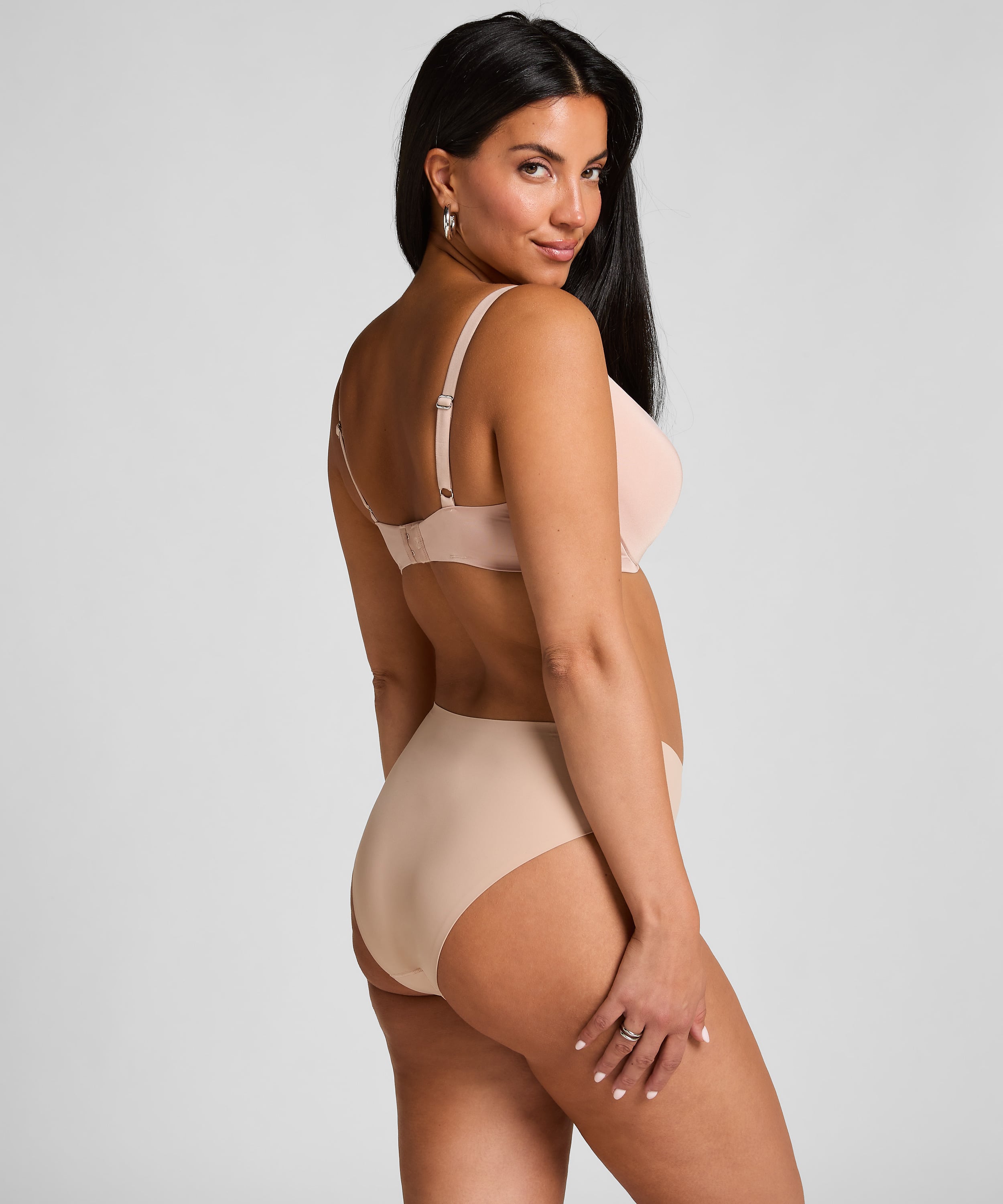 Smooth Padded Underwired Bra, Beige, main