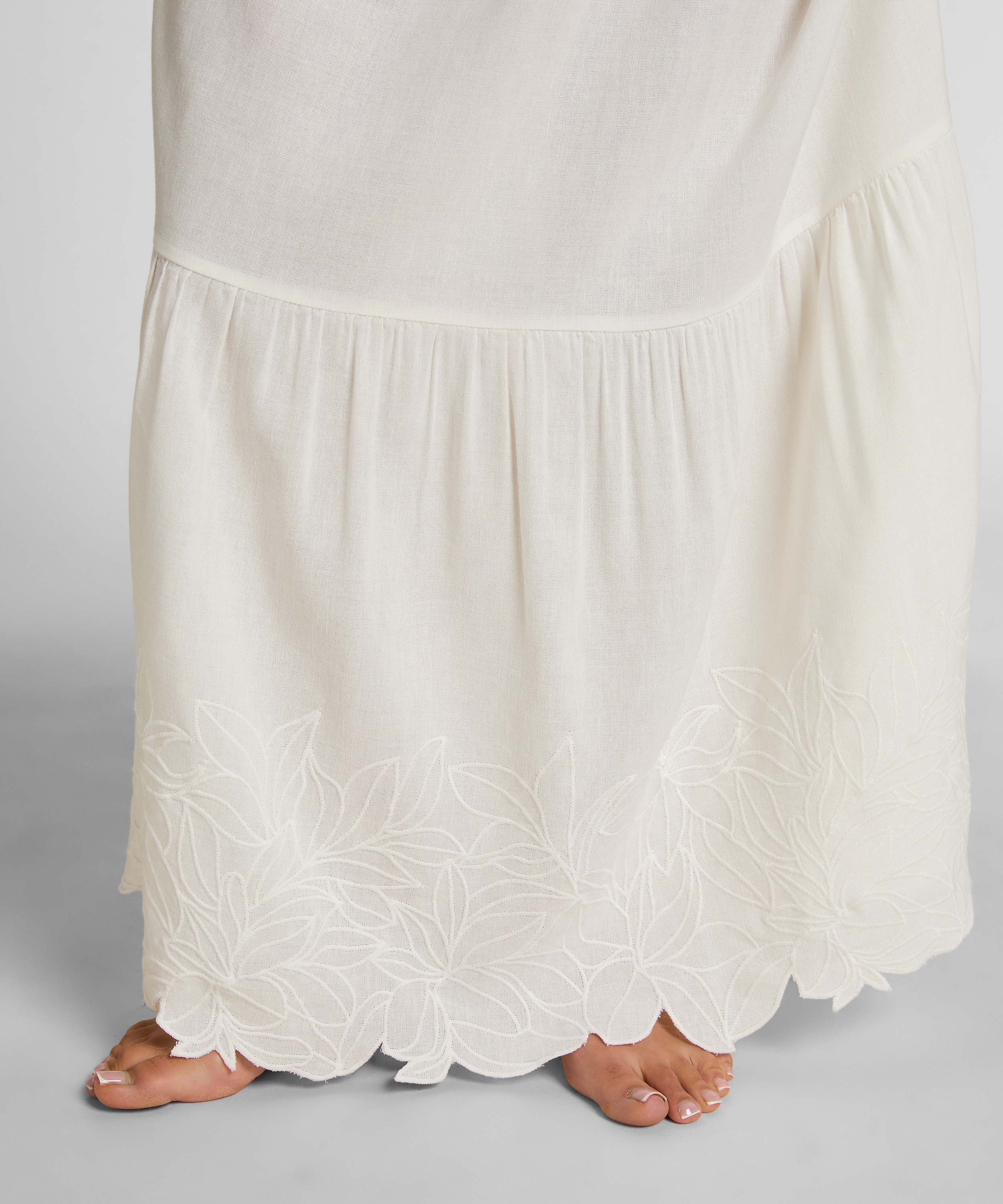 Embroiderd Skirt, White, main