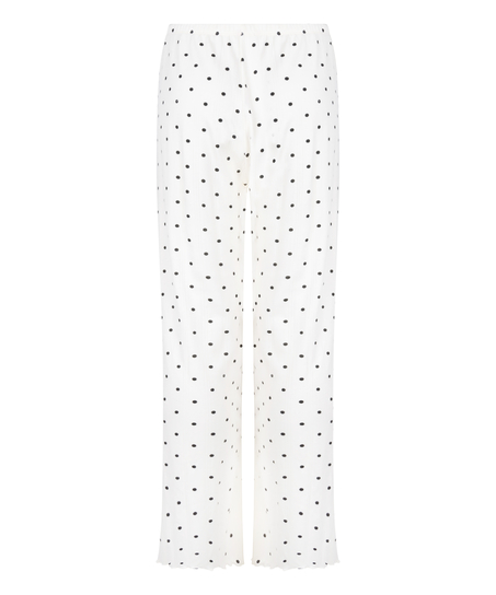 Pyjama Pant Loose Pointelle, White