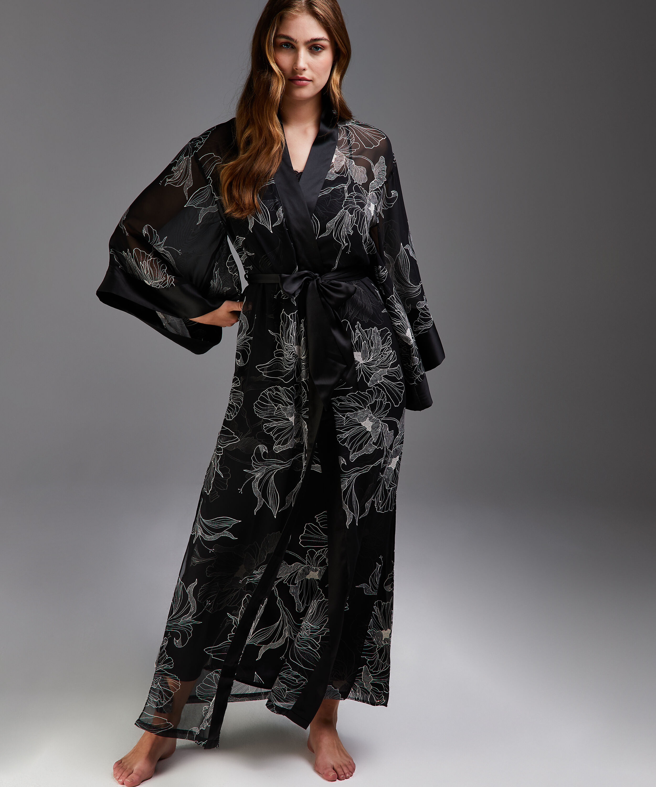 maxi chiffon kimono