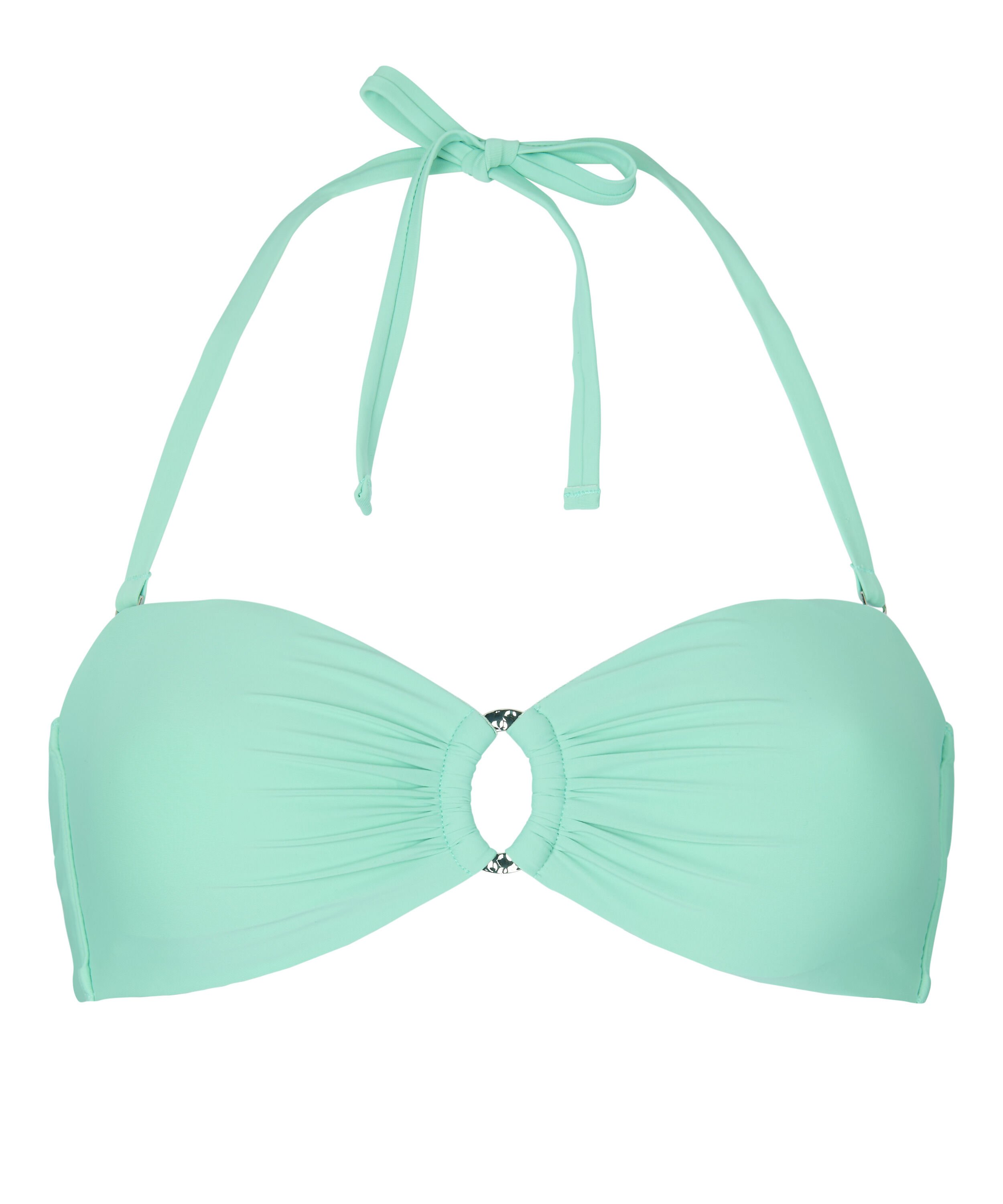 Luxe Bandeau Bikini Top, Green