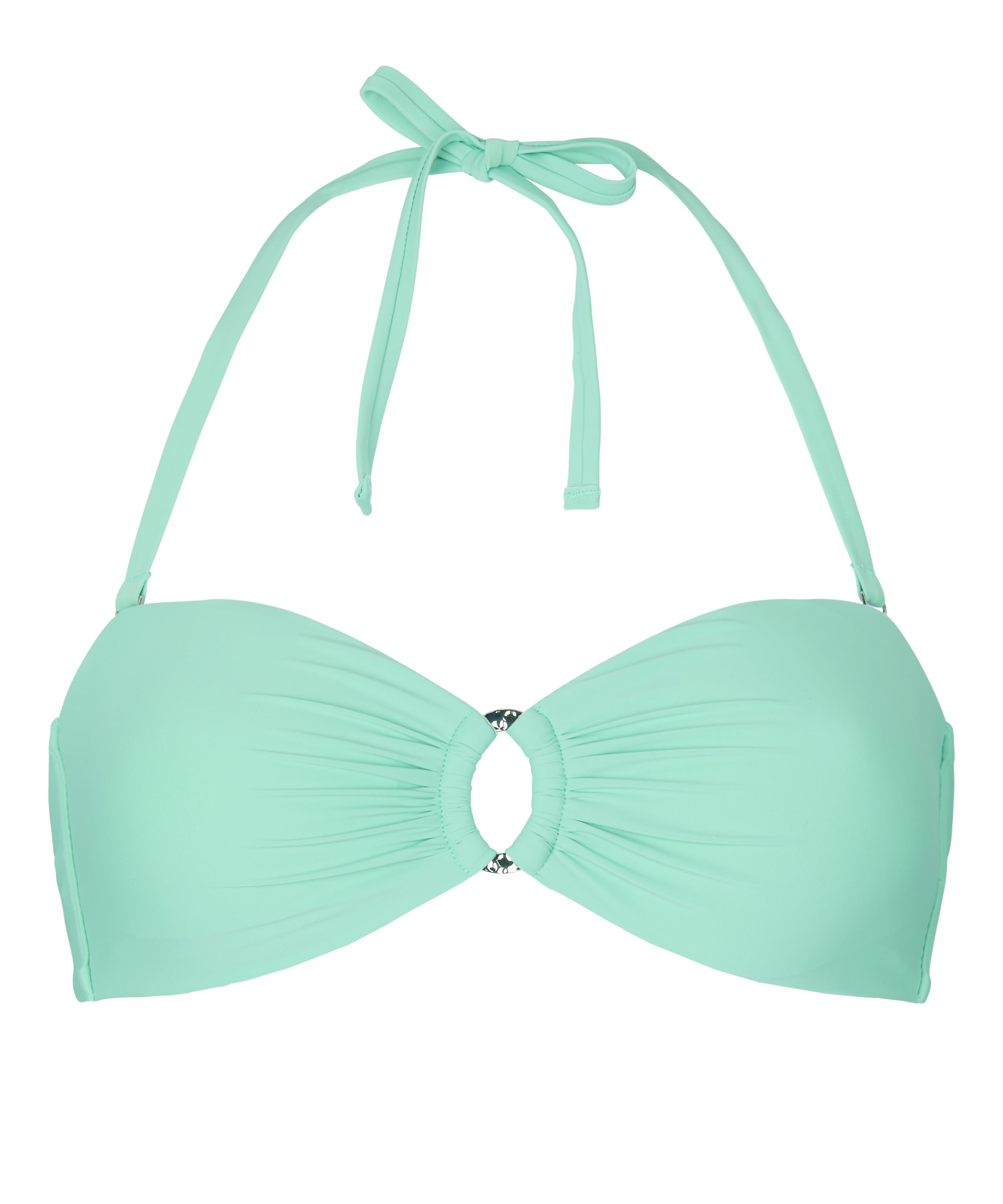 Luxe Bandeau Bikini Top, Green, main
