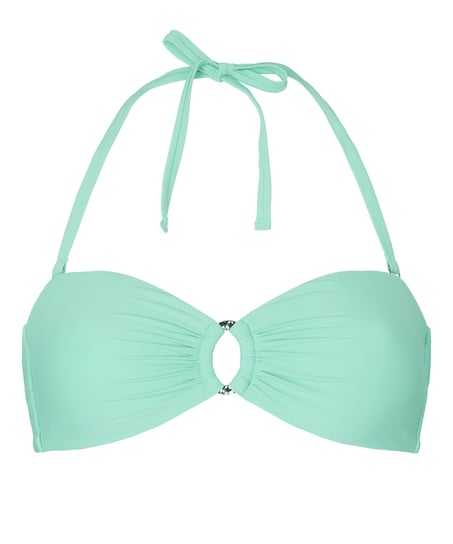 Luxe Bandeau Bikini Top, Green