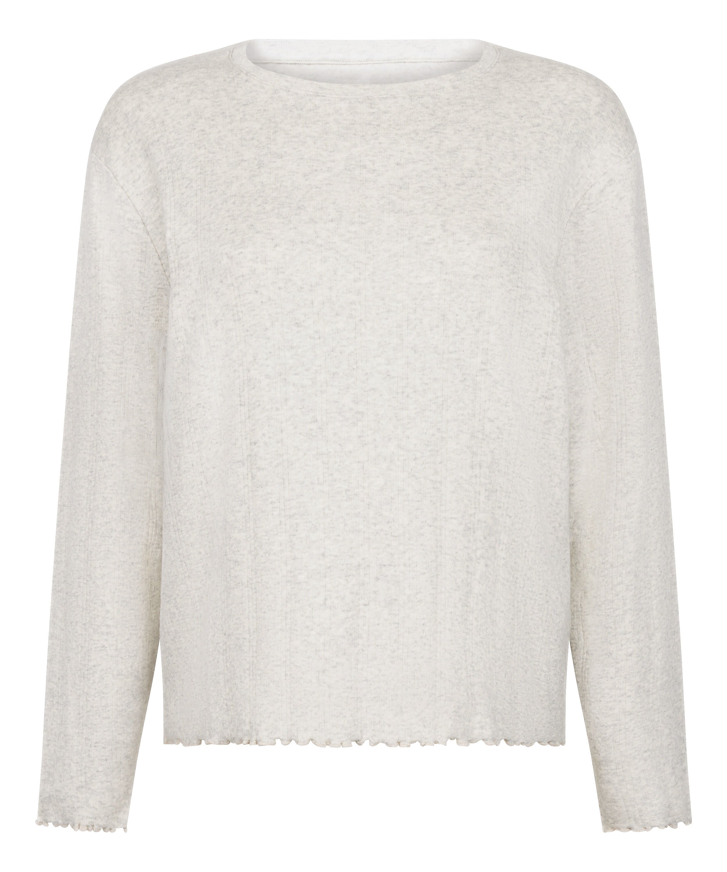 Pyjama Top Loose Pointelle, Gray