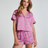 Satin pyjama shorts, Purple