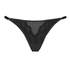 Duckie High Leg Tanga Thong, Black