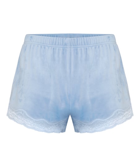 Short Velours Lace, Blue