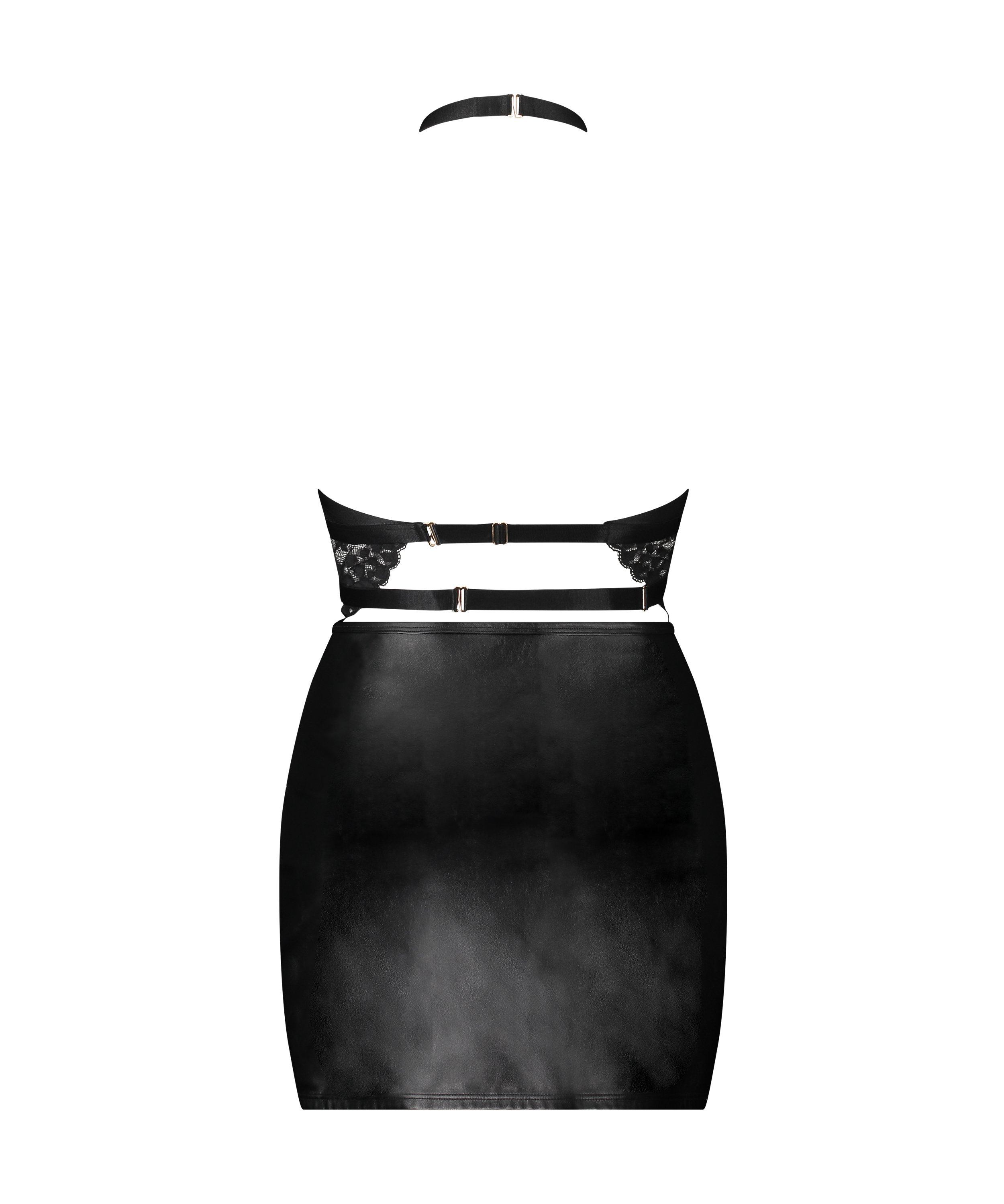 Bondage Desire Slip Dress, Black, main