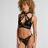Emmeline Non-Padded Underwired Longline Bra, Black