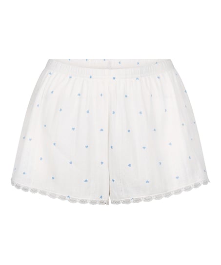Pointelle Pyjama Shorts, Blue