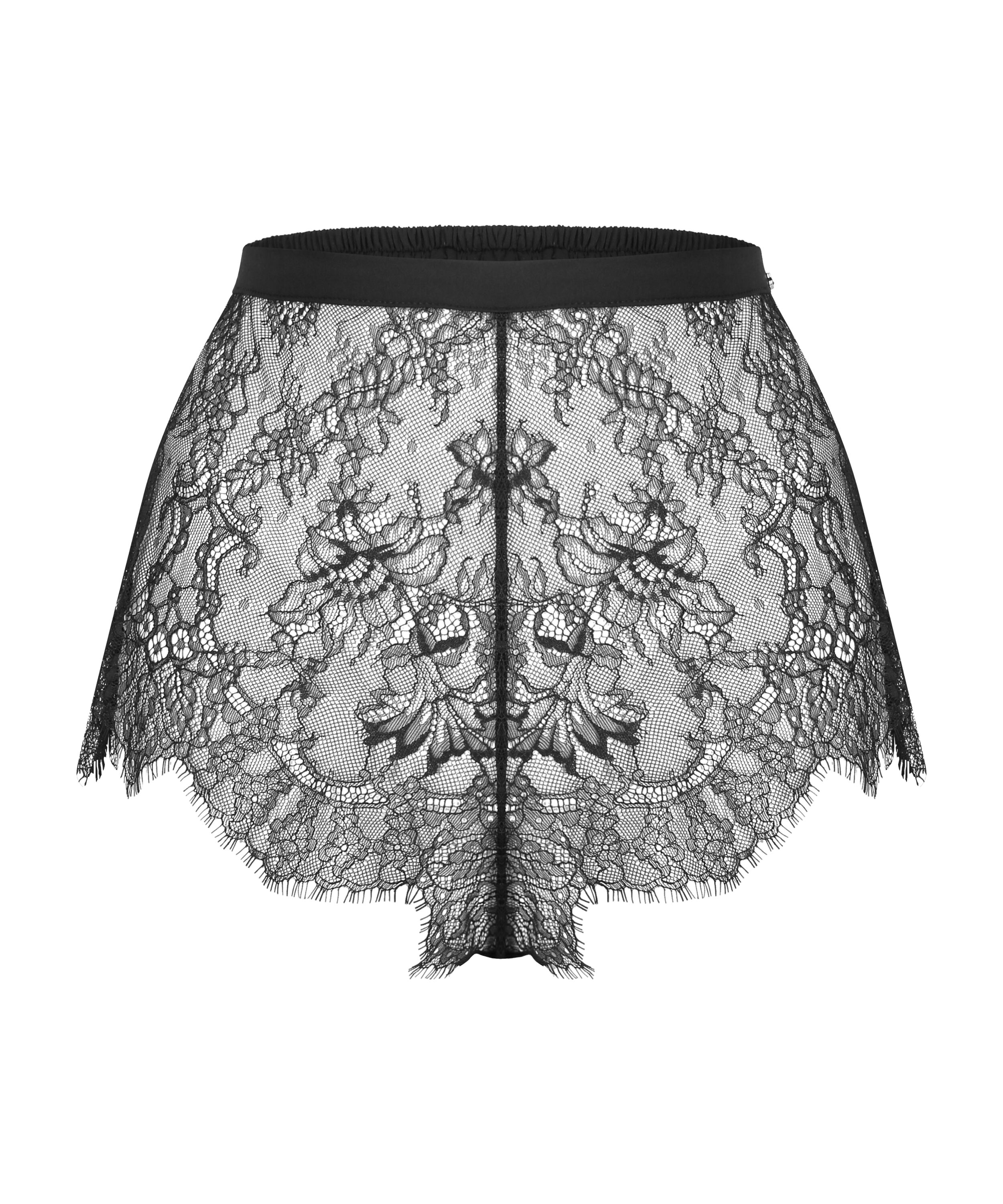 Delphine Lace Shorts, Black
