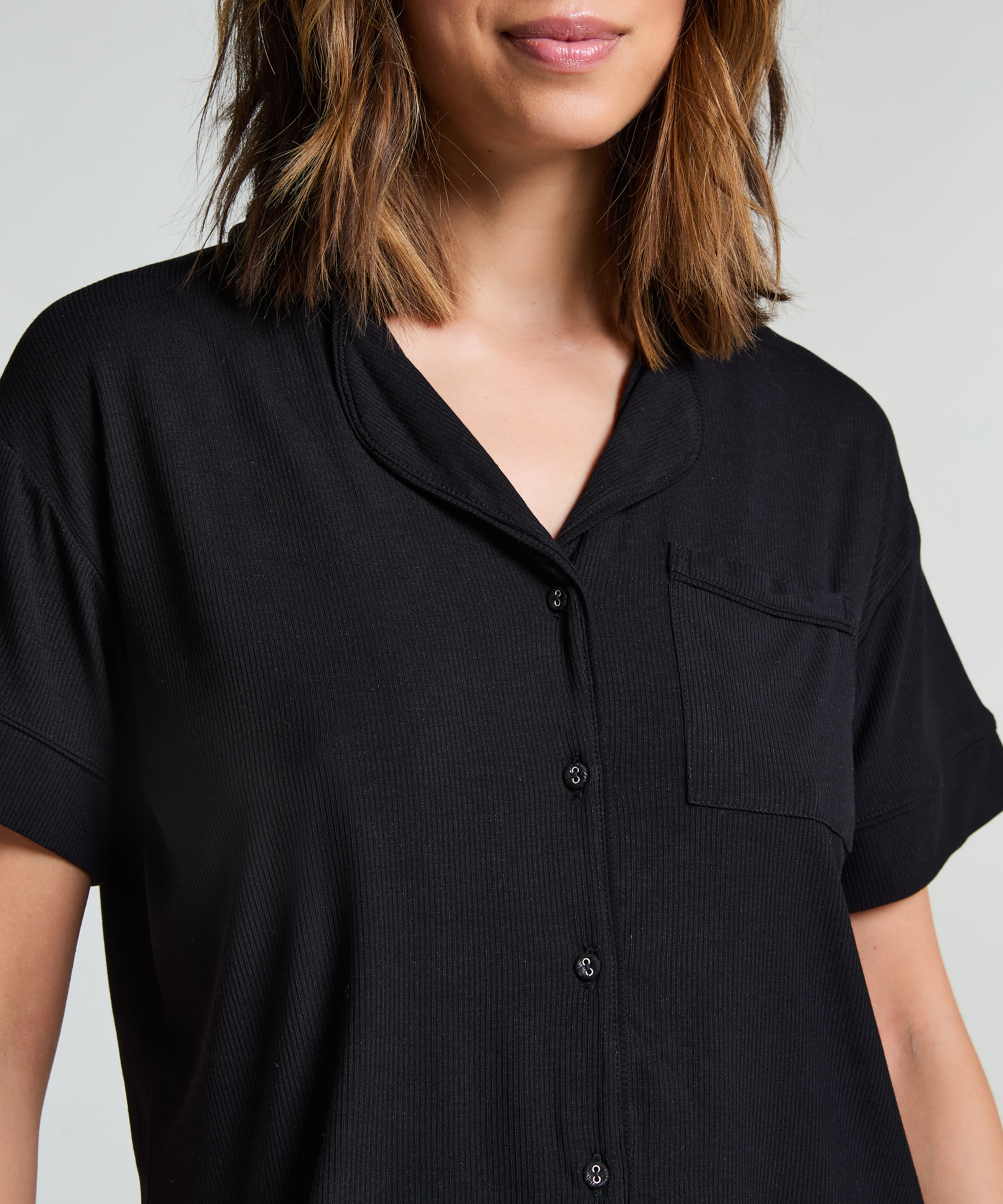 Essential Jersey Short-Sleeved Jacket, Black, main