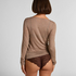 super soft Boatneck shirt with Cashmere, Beige
