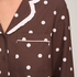 Pyjama Set Poplin Ruffle, Brown