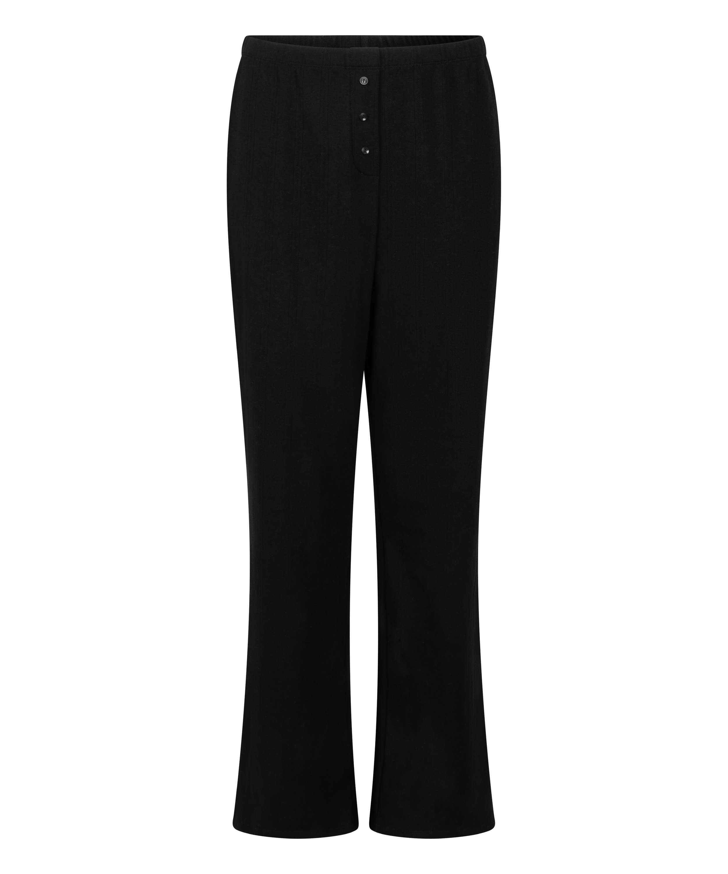 Pointelle Pyjama Pants, Black, main