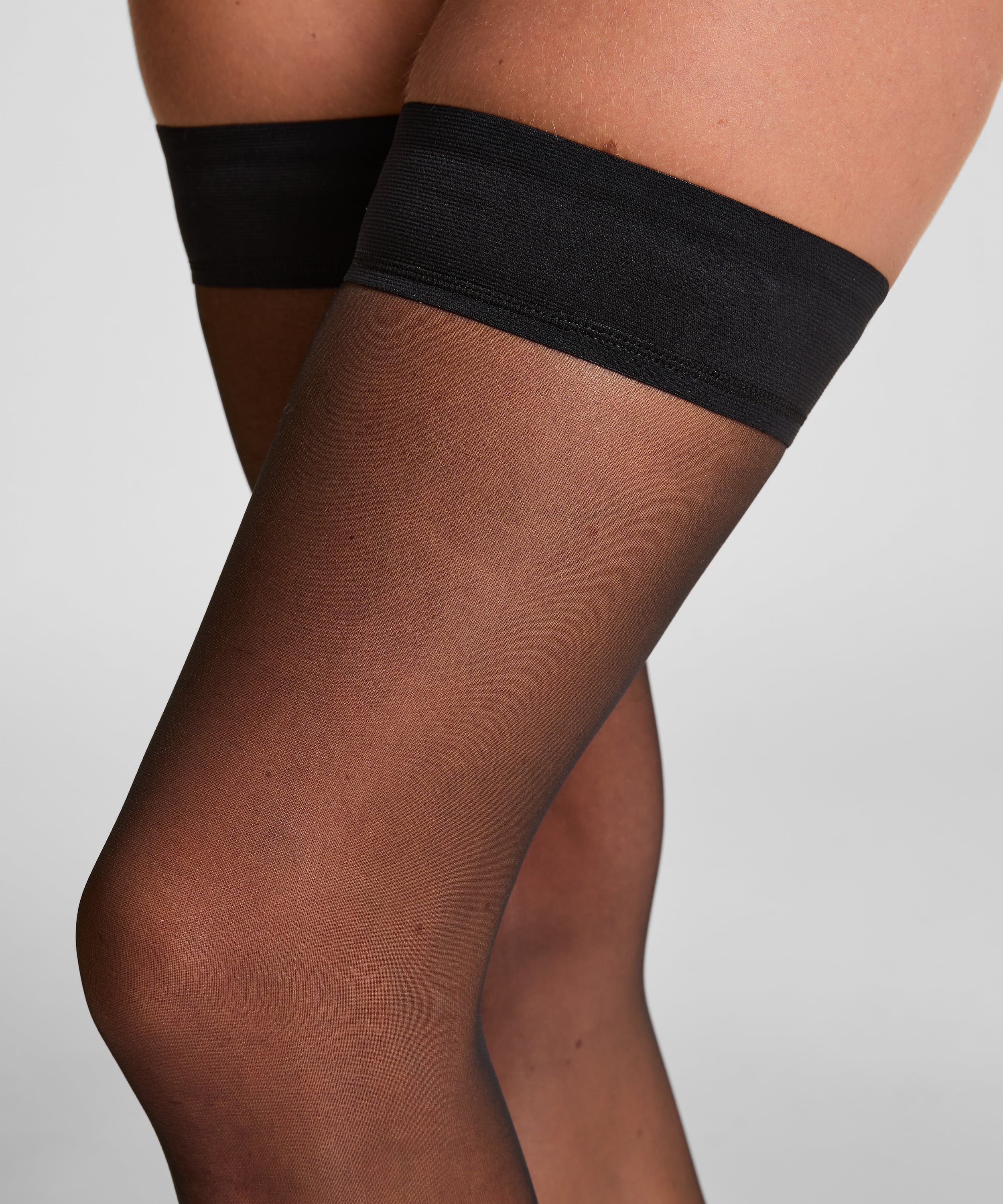 Stay Ups 15 Denier Second Skin, Black, main