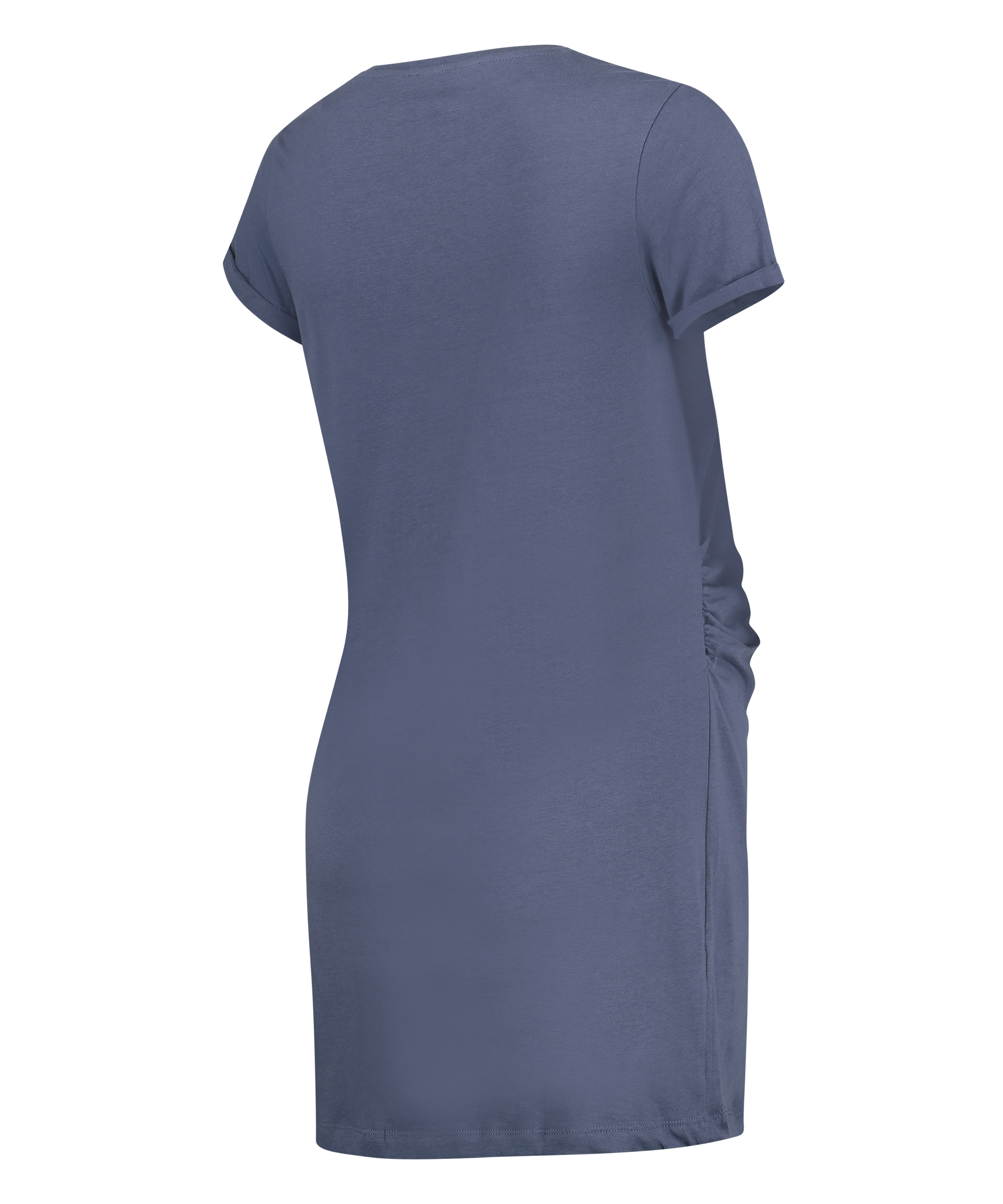 Short-Sleeved Maternity Nightshirt, Blue, main