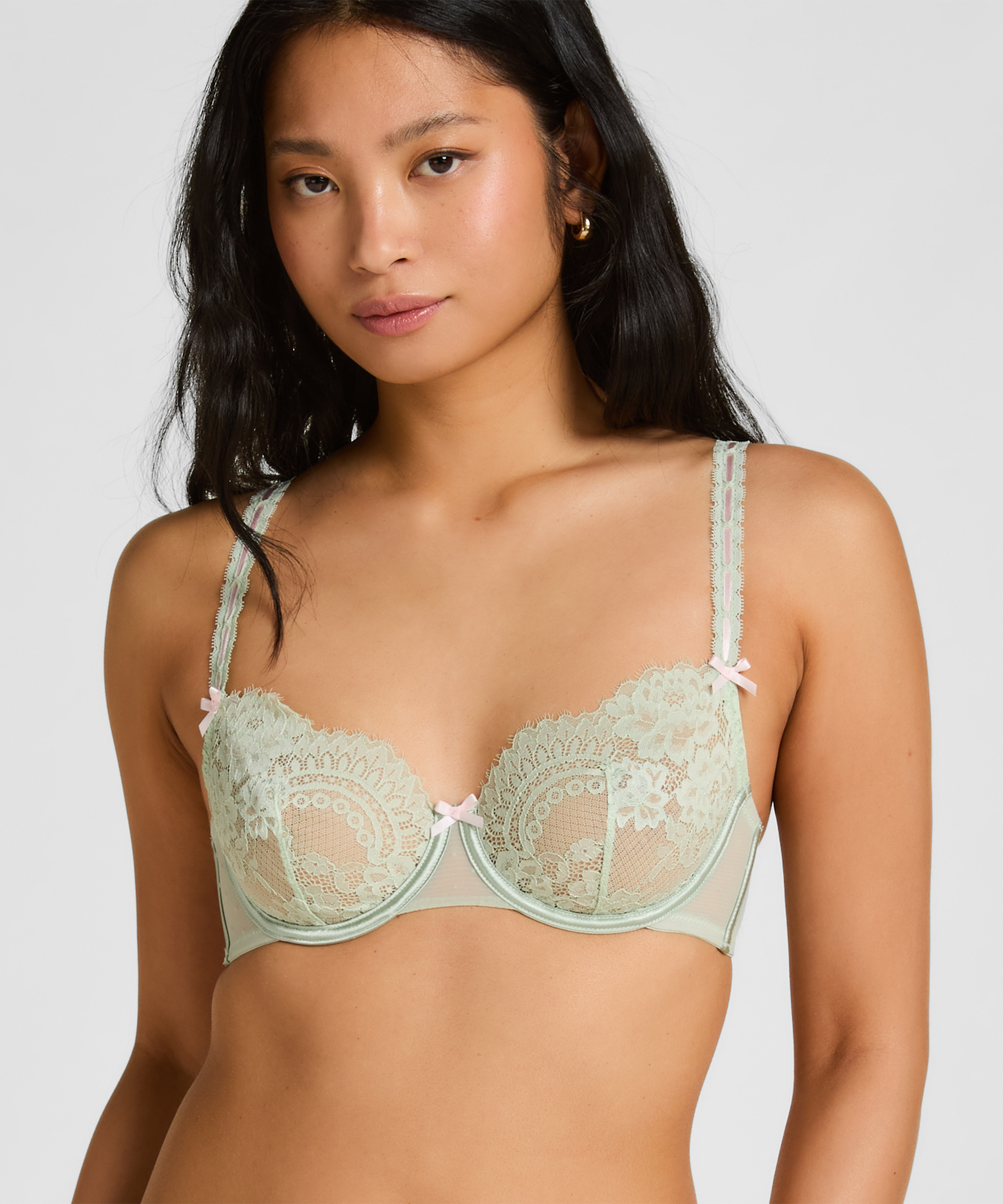 Dorothy Non-Padded Underwired Bra, Green, main