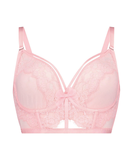 Louise Non-Padded Longline Underwired Bra Kim Petras, Pink