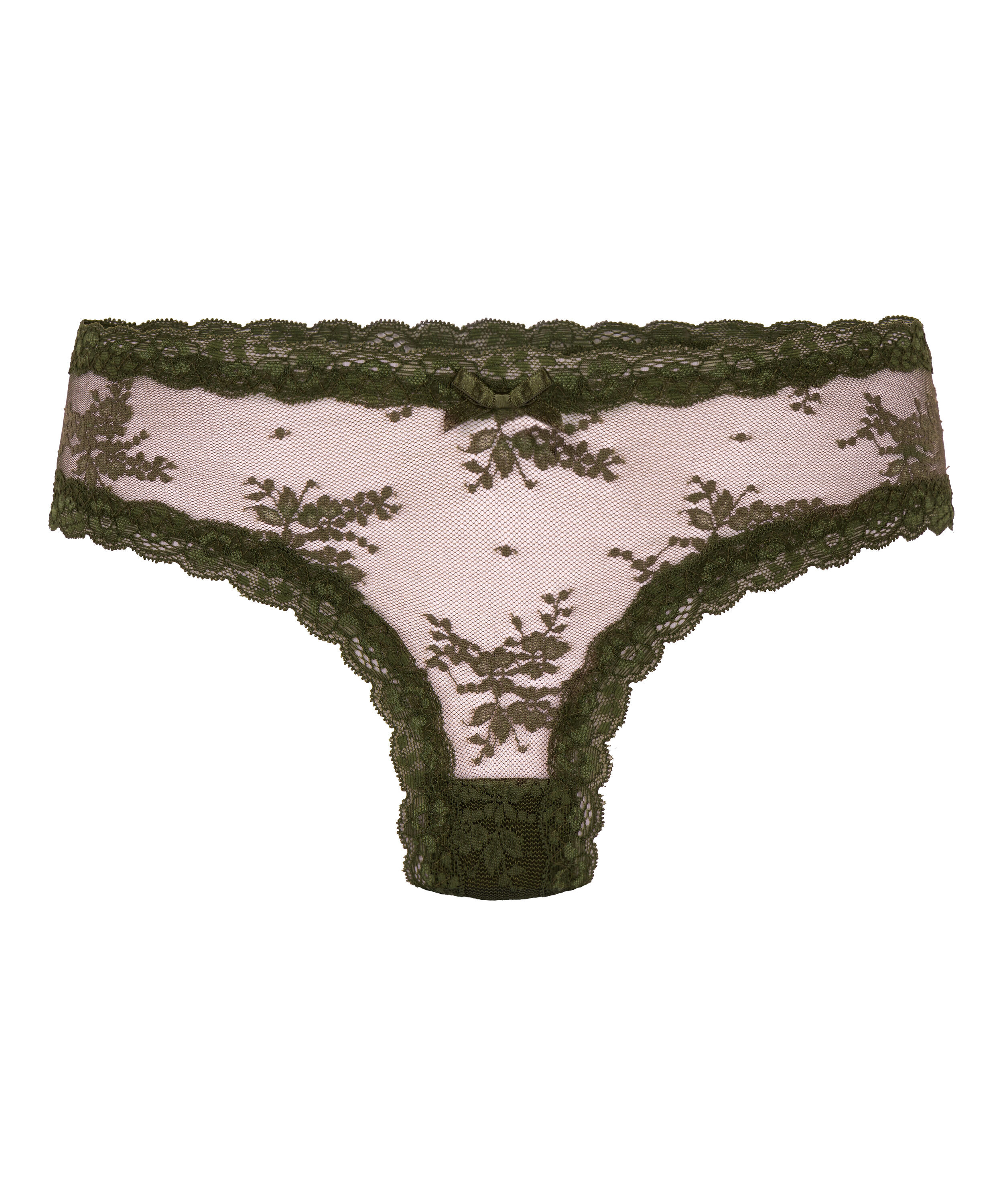 V-shaped Brazilian knickers mesh, Green