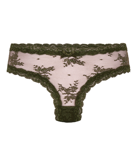 V-shaped Brazilian knickers mesh, Green