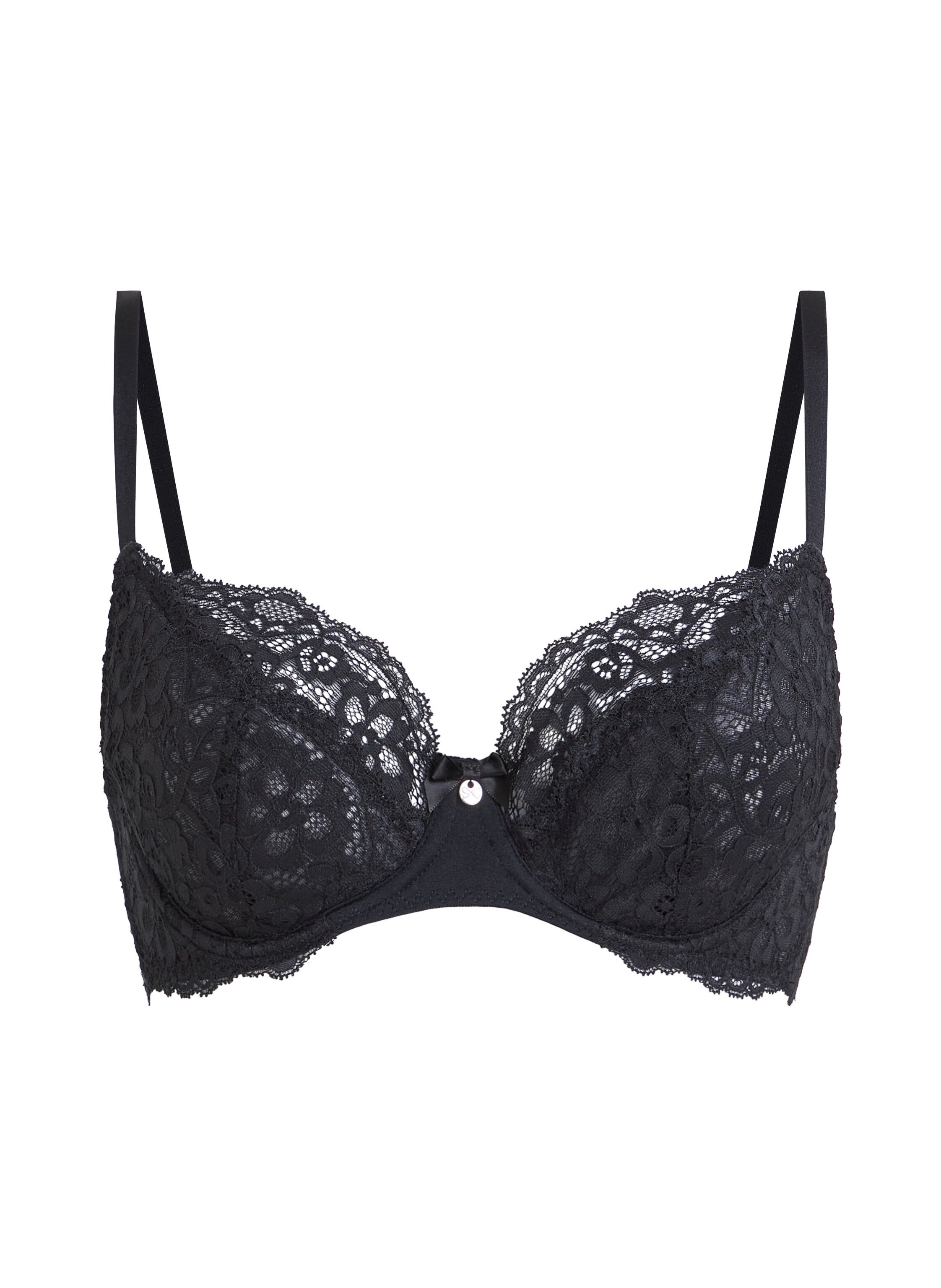 Marine Non-Padded Underwired Bra, Black