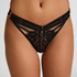 Emmeline Open Crotch Brazilian, Black