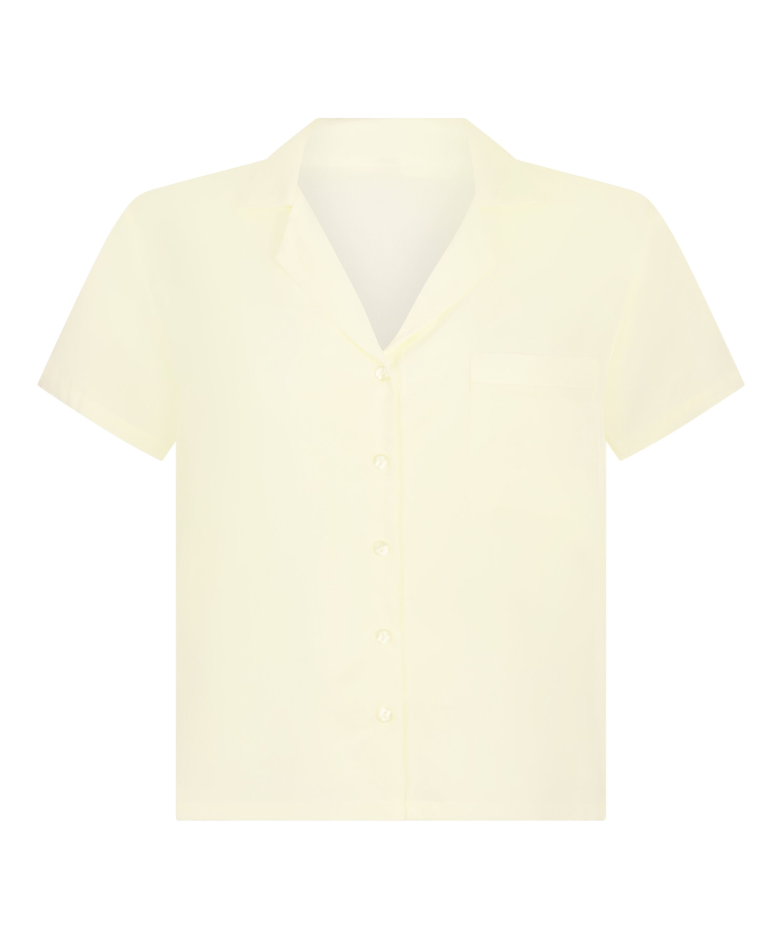 Satin Short-Sleeved Jacket, Yellow